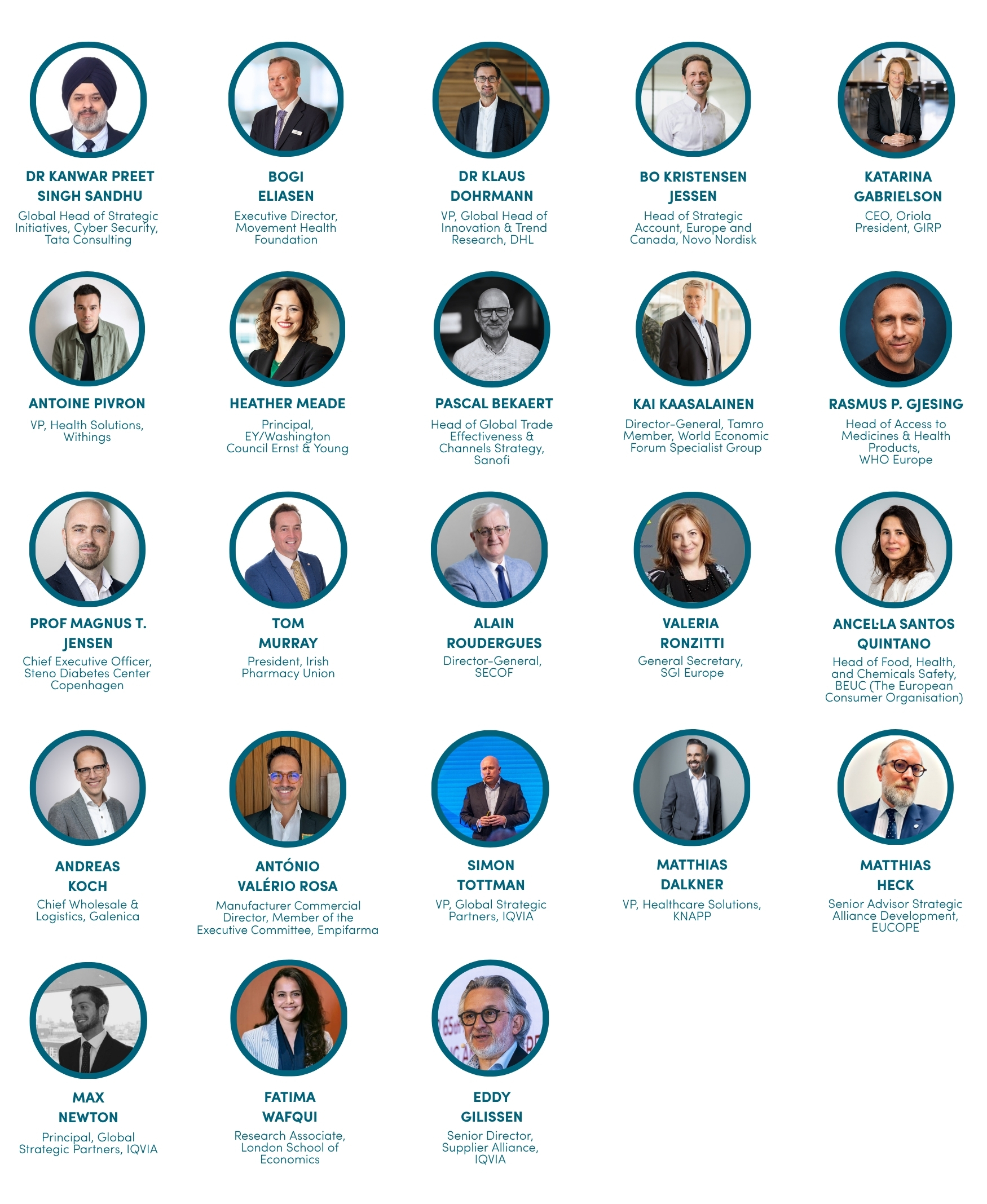 Confirmed speakers May 6